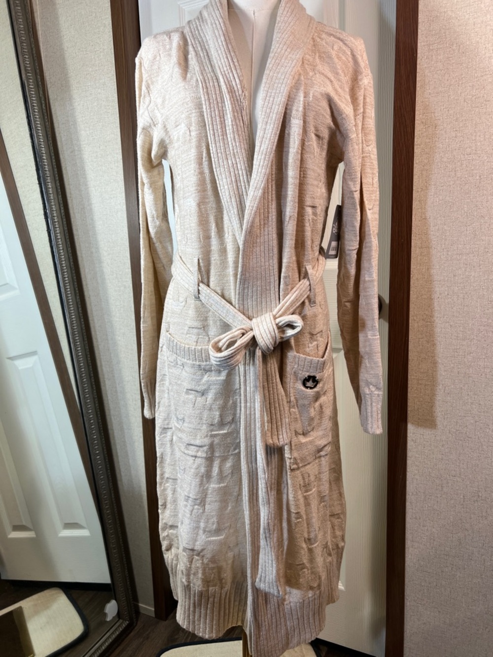 Disney Cream Shimmer Knit Wrap Cardigan